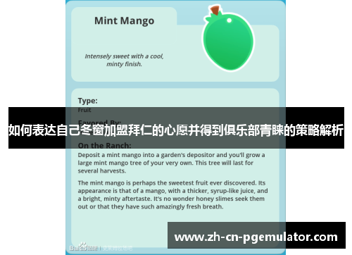 如何表达自己冬窗加盟拜仁的心愿并得到俱乐部青睐的策略解析